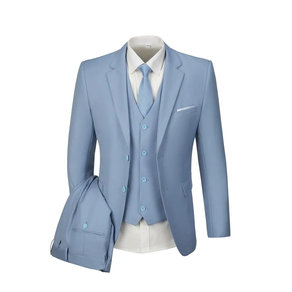 Two Button 3 Pieces Men Suits (MORE COLORS )