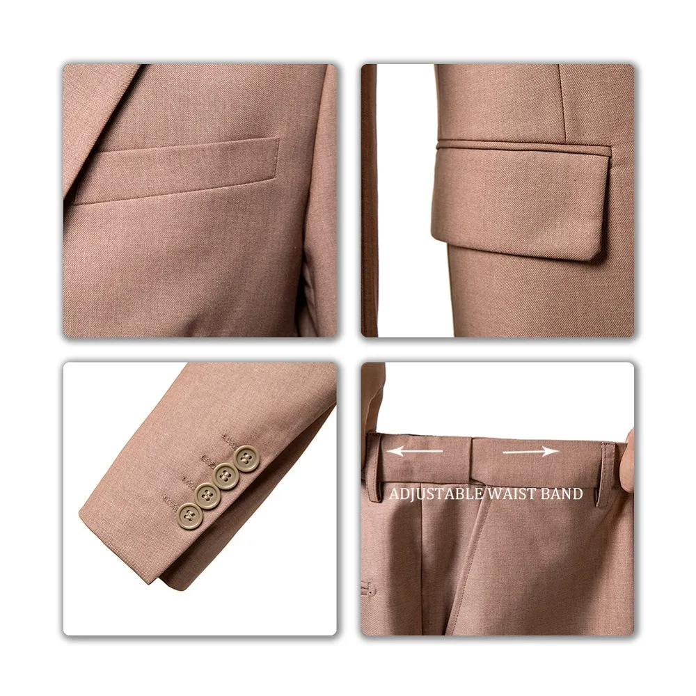 Two Button 3 Pieces Slim Fit Men Suits (MORE COLORS )