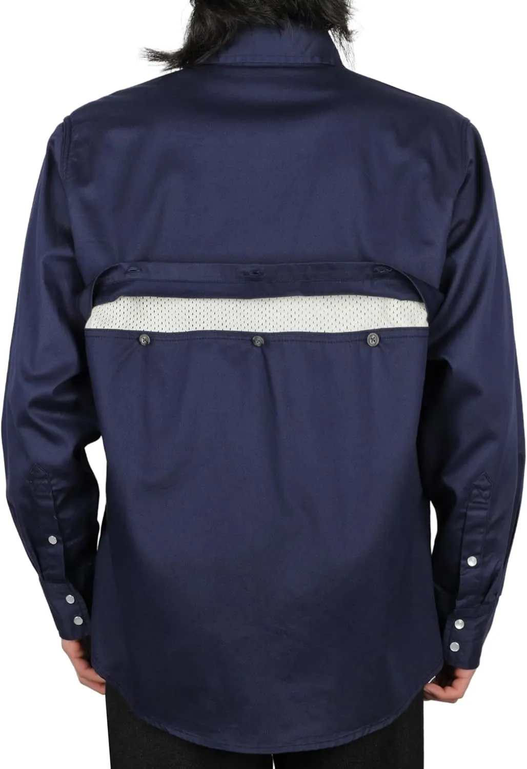 VATRENUS FR Shirts for Summer Pearl Snaps Breathable Vented Mesh Back and Underarm Lightweight Flame Resistant Welding Shirt