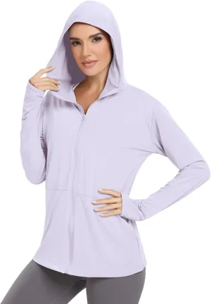 VUTRU Women's UPF 50  Sun Protection Hoodie Jacket Lightweight Long Sleeve Sun Shirt UV Hoodie with Pocket