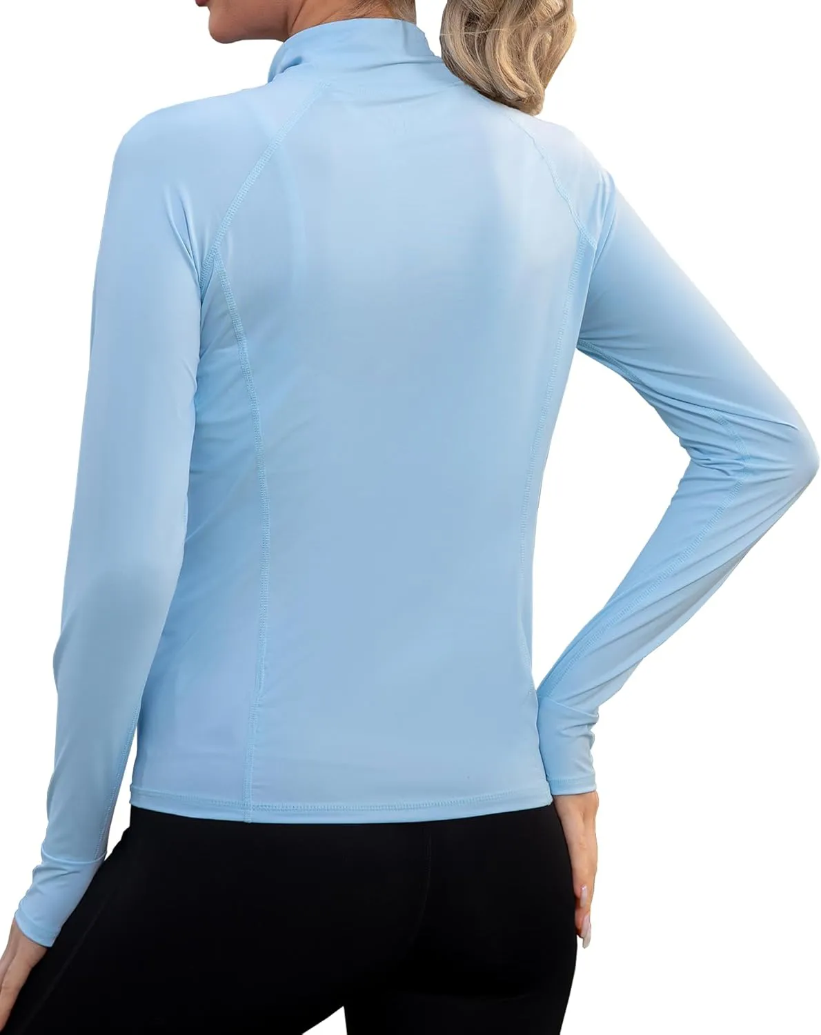 We1Fit Women's UPF 50  Sun Protection Lightweight Jacket Long Sleeve Running Athletic Shirts with Pockets