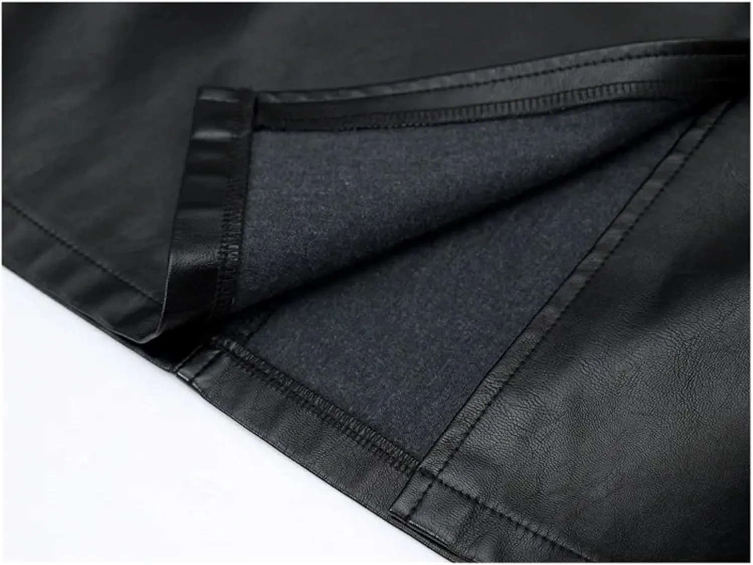 Women Leather Skirt Winter High Waist Straight Sheath Skirts Midi Skirt Casual Zip PU Slim Pencil Skirts