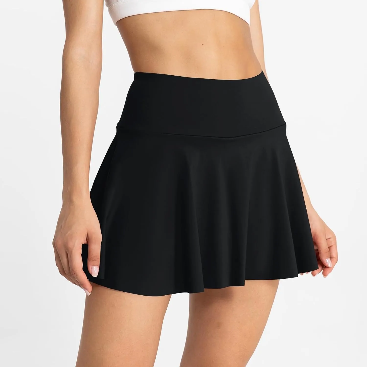 Women Tennis Skirt Pleated Golf Skirts with Built-in Shorts High Waist Athletic Skirt with Pockets Workout Skorts