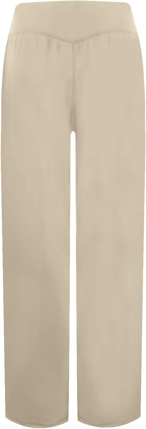 Women Wide Leg Yoga Pants with Pockets Tummy Control Flare Leggings Straight Leg Sweatpants Stretch Lounge Pants