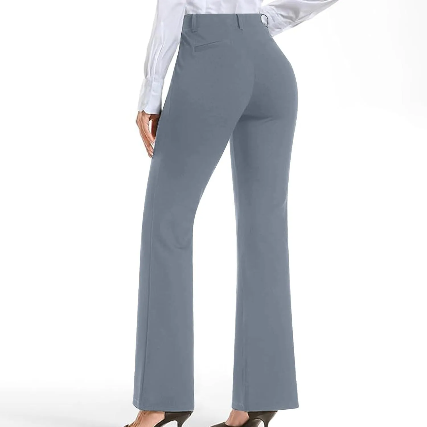 Womens Bootcut Dress Pants Business Casual Work Pants with Pockets High Waist Stretchy Trousers Office Slacks