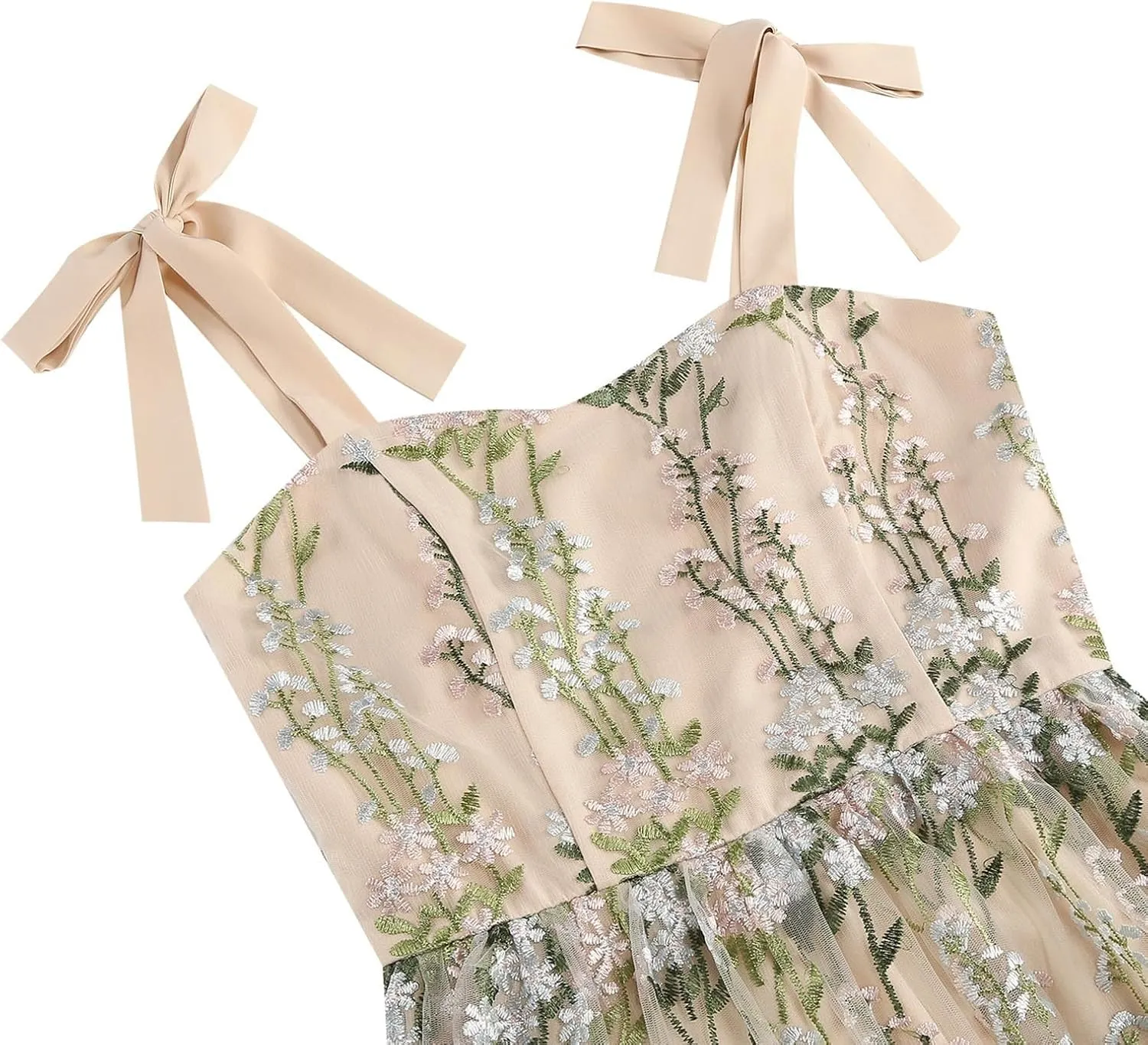 Women's Cocktail Dresses Vintage Style Fashion Embroidered Floral Swing Dress Sexy Sling Bandeau Tea Midi Dress