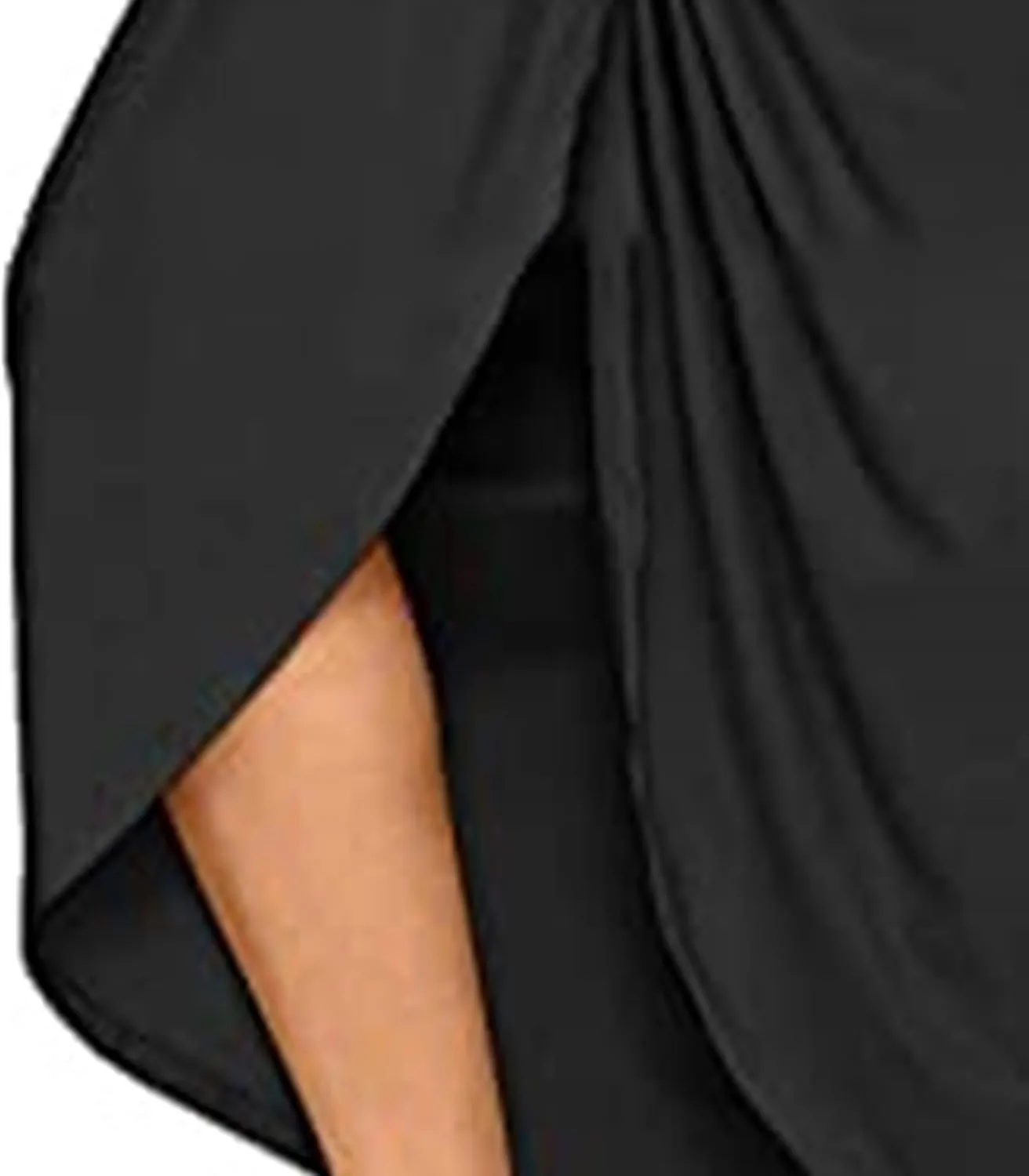 Women's High Low Wrap Maxi Skirts Sexy Side Split High Waist Midi Skirt Twist Front Asymmetrical Cover Up Skirts