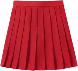 Women's High Waist Pleated Mini Skirt  Zipper A-Line Skirt for Summer Dance Sports Running