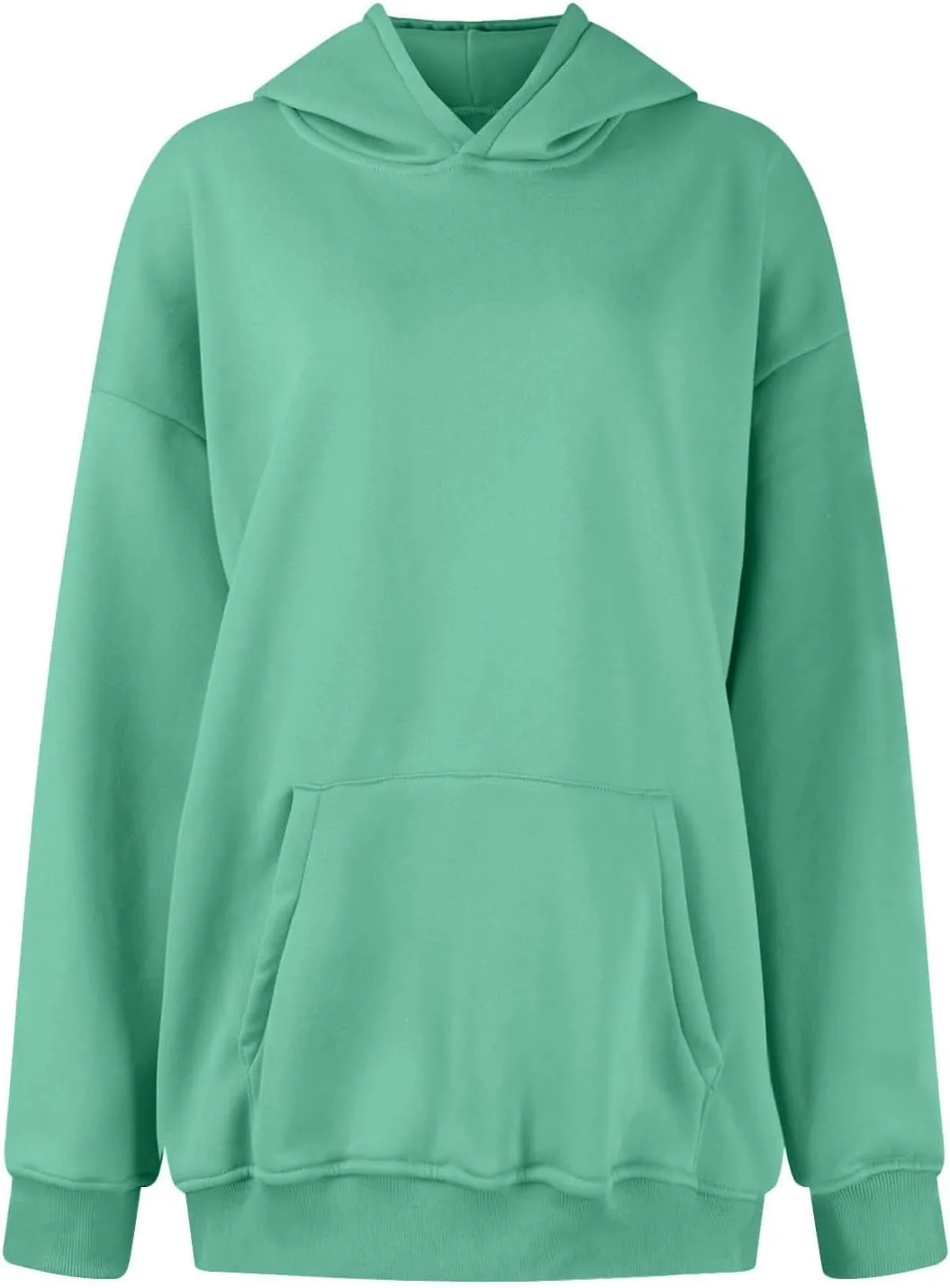 Womens Oversized Hoodies Causal Long Sleeve Fleece Hooded Sweatshirt Comfy Solid Color Pullover Tops Fall Outfits