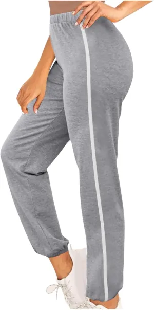 Women's Sweatpants Workout Joggers Elastic High Waisted Pants Hiking Jogging Pants Plus Size Sweatpants with Pockets