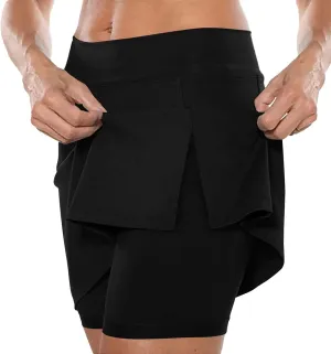 Women's Tennis Golf Skirts with Shorts High Waisted Underneath Mini Athletic Skorts Pickleball Outfits with Pockets