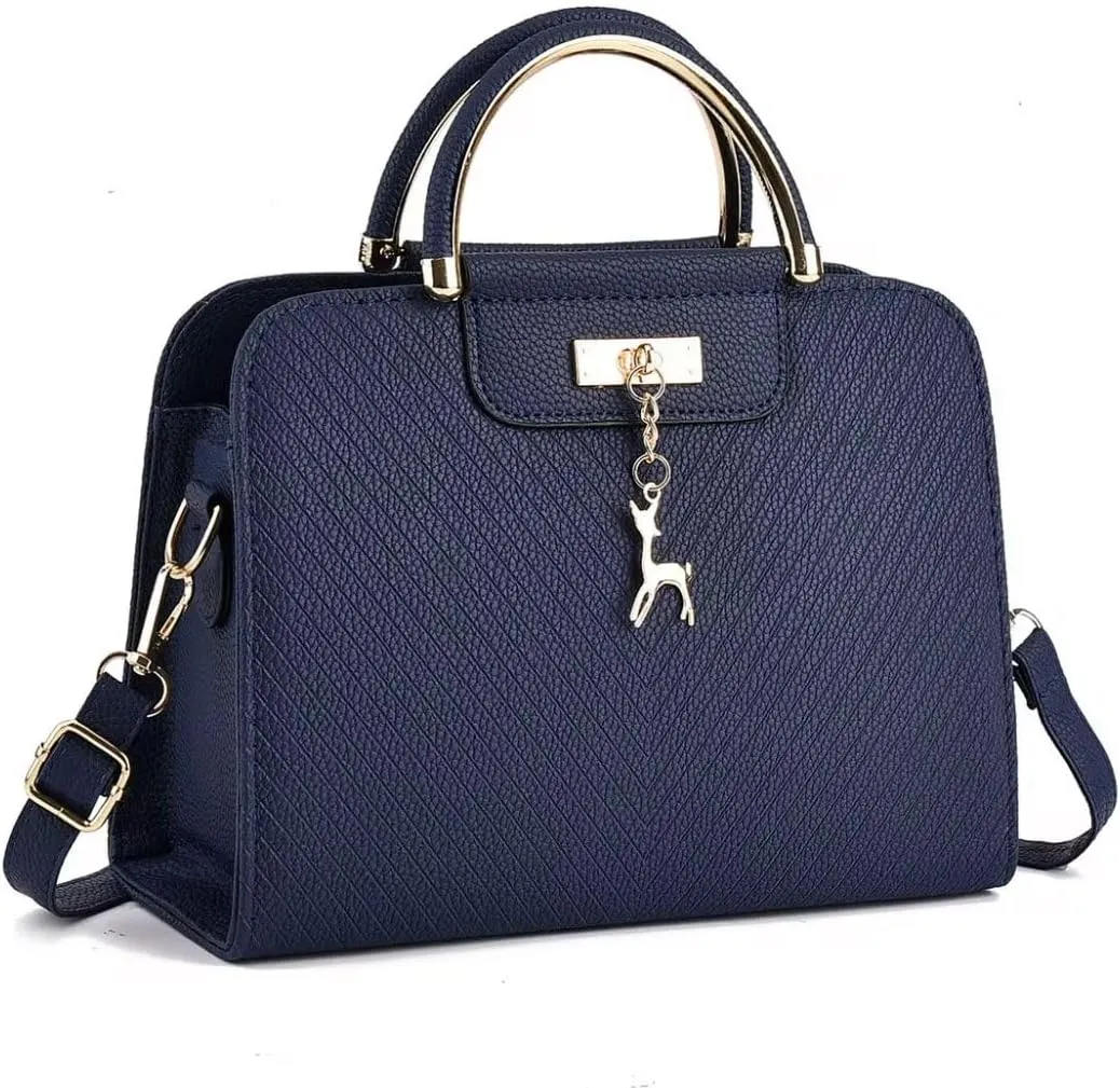 Women's Tote Handbag, Leather Satchel Tote With Shoulder strap, Hardware Women's Handbag, Lightweight Tote Bag For Travel