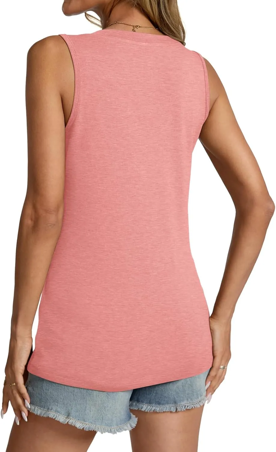Womens V Neck Tank Tops Sleeveless Loose Fit Shirts Summer Outfits Clothes 2025