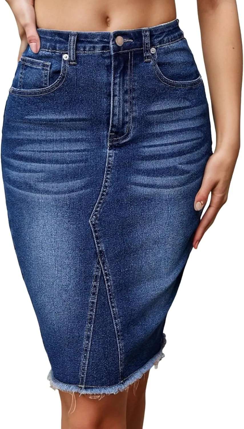 Women's Wide Leg Jeans High Waisted Stretchy Straight Leg Jeans Buttoned Loose Denim Pants with Dress Leggings
