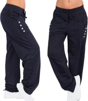 Womens Wide Leg Pants Yoga Leggings Drawstring Elastic High Waist Gym Sports Tights Pant Workout Casual Loose Trousers