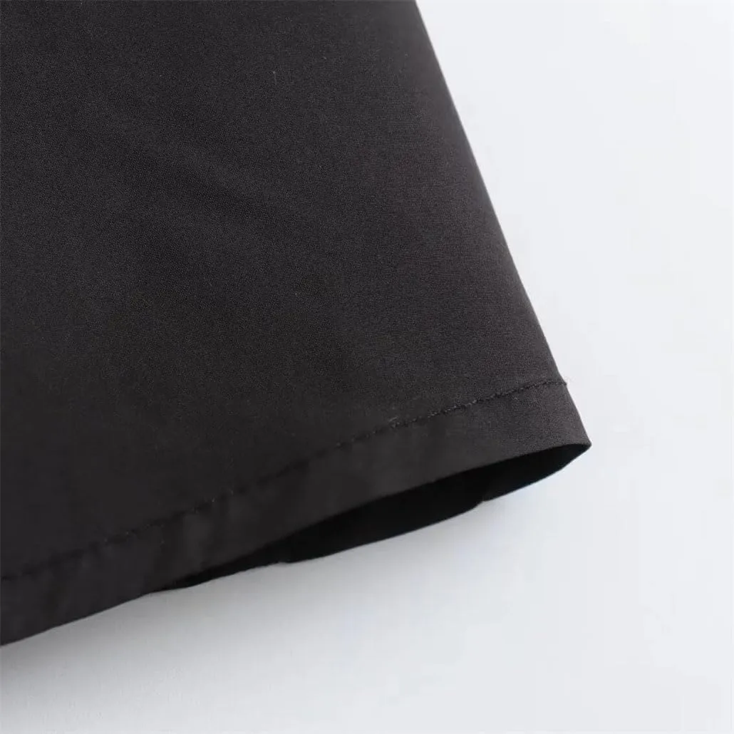 Women's Wide Pleated Solid Color High Waist A-Line Long Skirt Elastic Waist