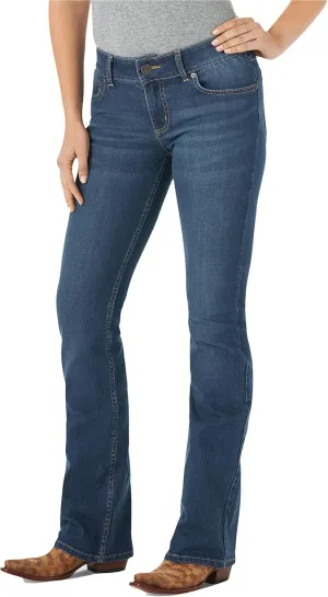 Wrangler Women's Western Mid Rise Stretch Boot Cut Jean