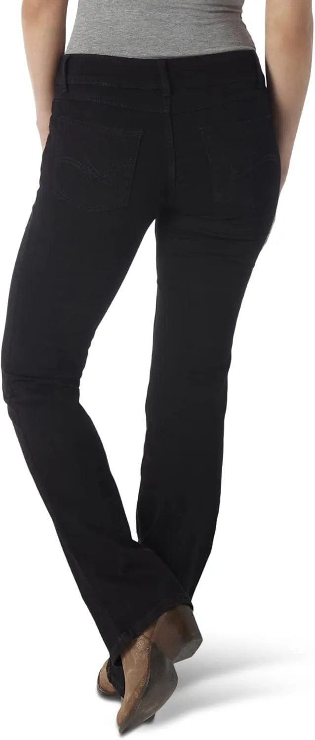 Wrangler Women's Western Mid Rise Stretch Boot Cut Jean