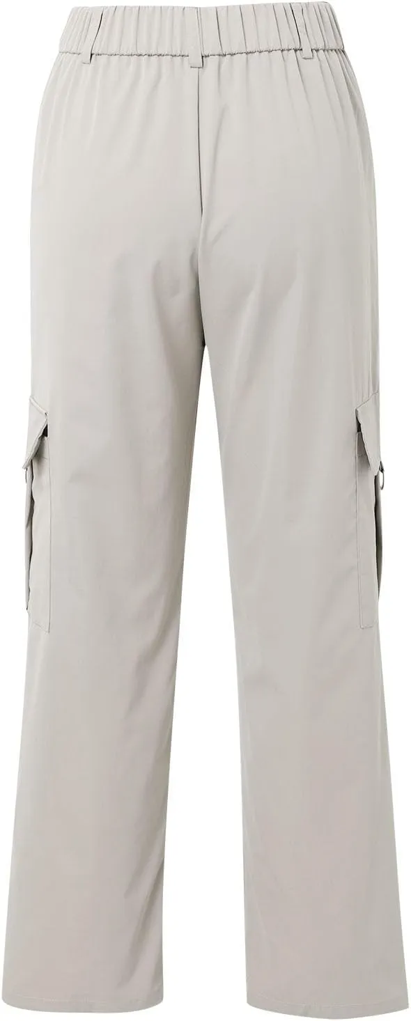 Y2K Cargo Pants for Women Teen Girl Baggy Elastic High Waisted Casual Parachute Pant Straight Leg Streetwear Trousers