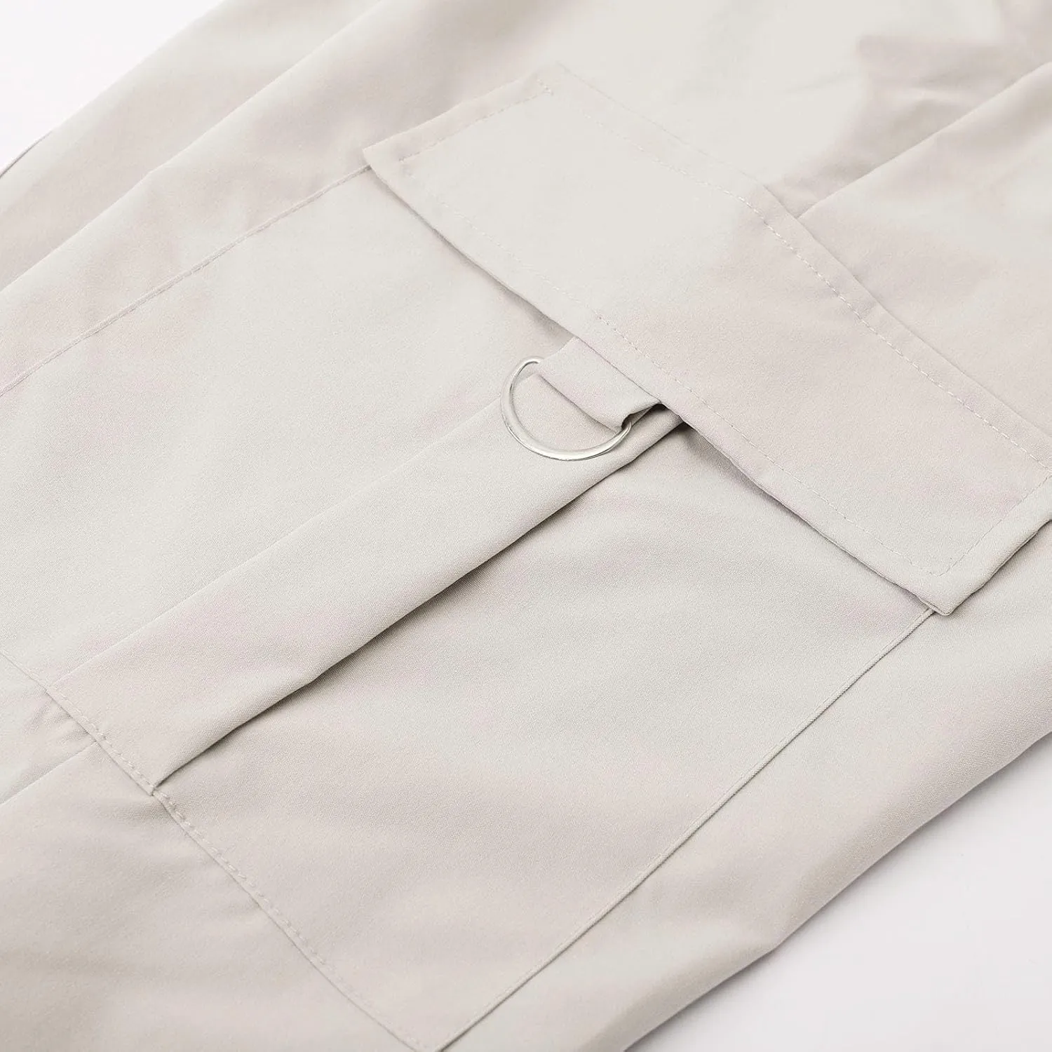 Y2K Cargo Pants for Women Teen Girl Baggy Elastic High Waisted Casual Parachute Pant Straight Leg Streetwear Trousers