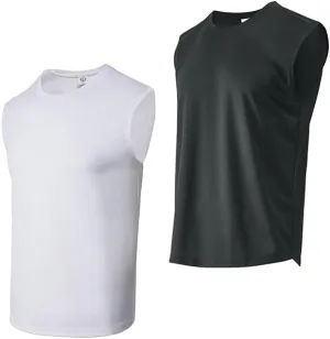 Yasumond Workout Fitness Quick Dry Tank Tops Pack Muscle Basketball Gym Sleeveless Crewneck Shirts for Men