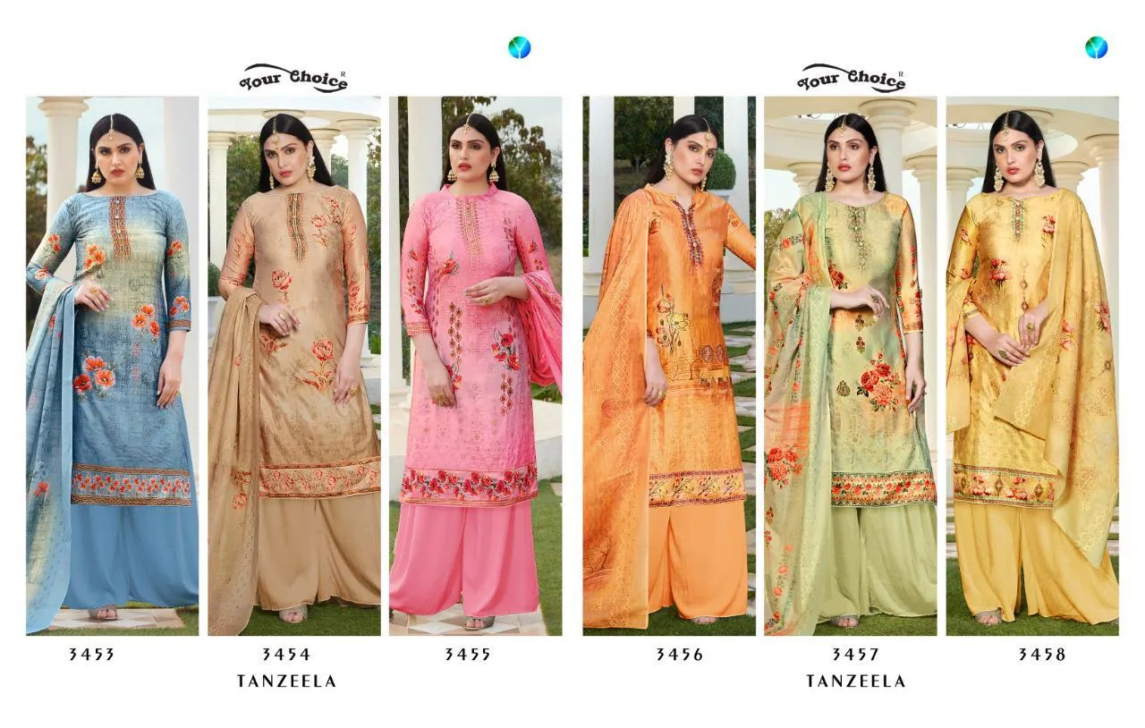 YOUR CHOICE TANZEELA JAM SILK COTTON DIGITAL PRINT SUIT COLLECTION