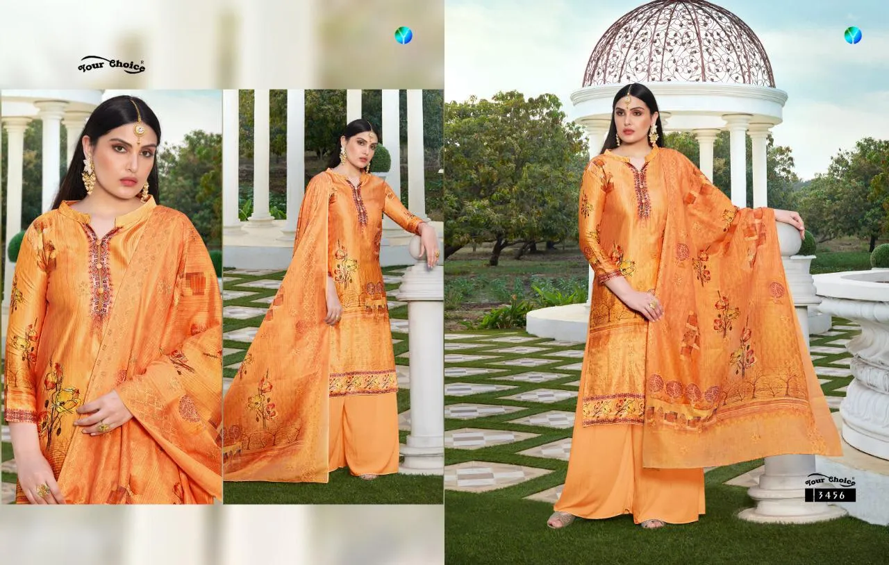 YOUR CHOICE TANZEELA JAM SILK COTTON DIGITAL PRINT SUIT COLLECTION