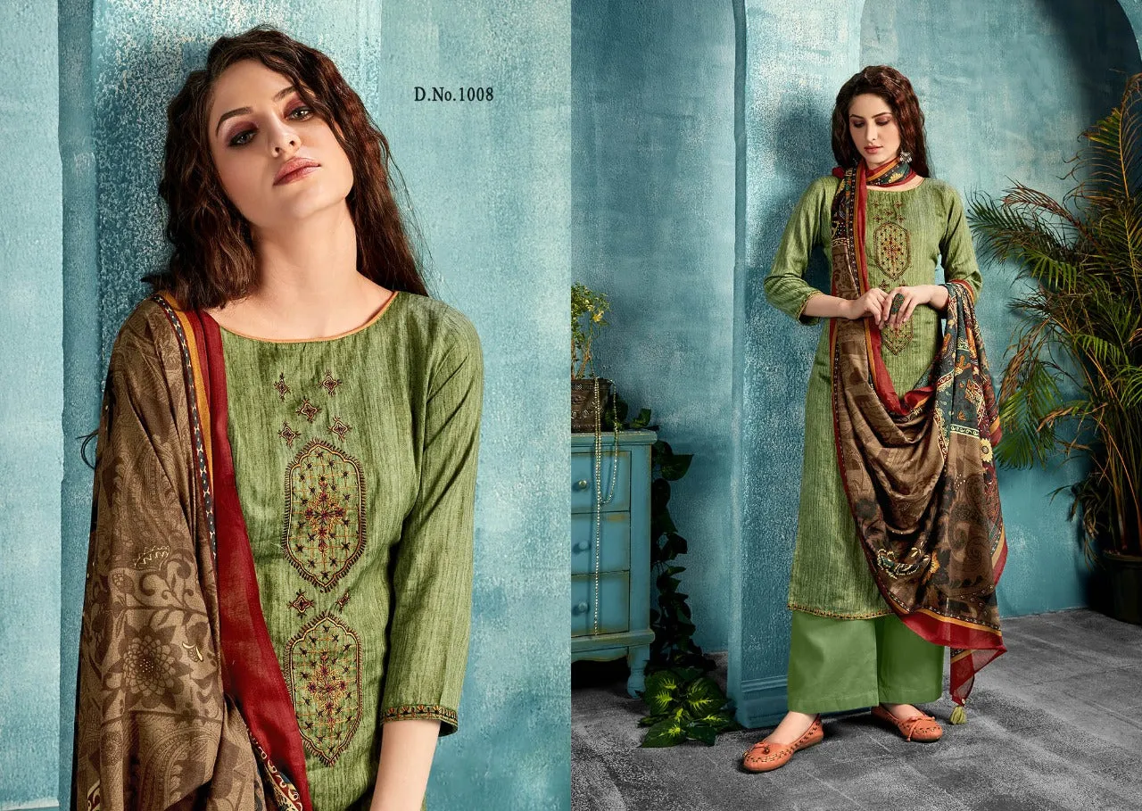 ZAIRA INAYAT JAM SATIN PRINT WITH DESIGNER EMBROIDERY SUIT COLLECTION