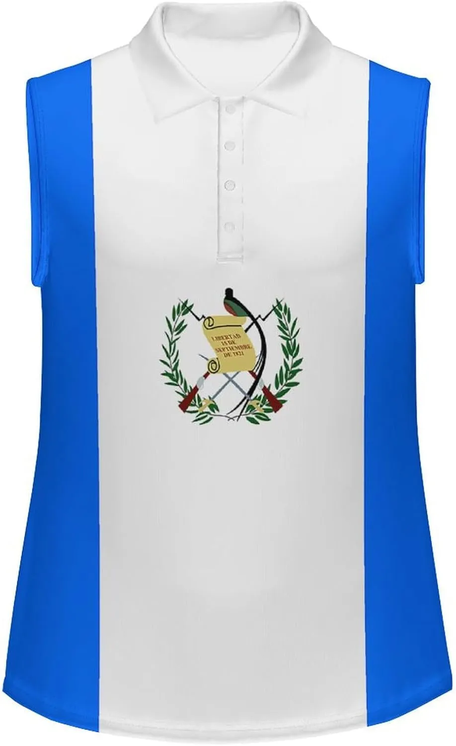 Zakqeik Italian Flag Women's Sleeveless Golf Tank Top V-Neck Athletic Polo-Shirts Workout